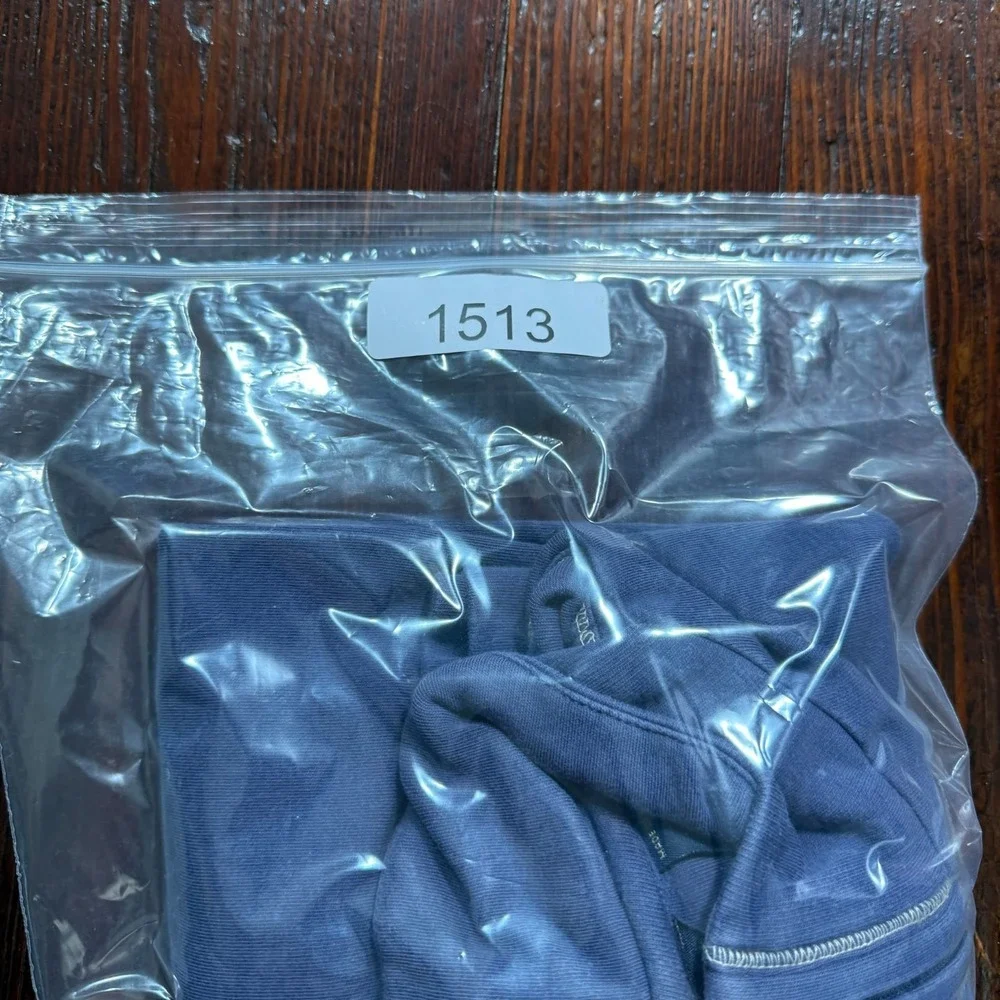 Scott Barber Sweater Mens M‎ Blue Pima Cotton 1/4 Zip Pullover Stretch